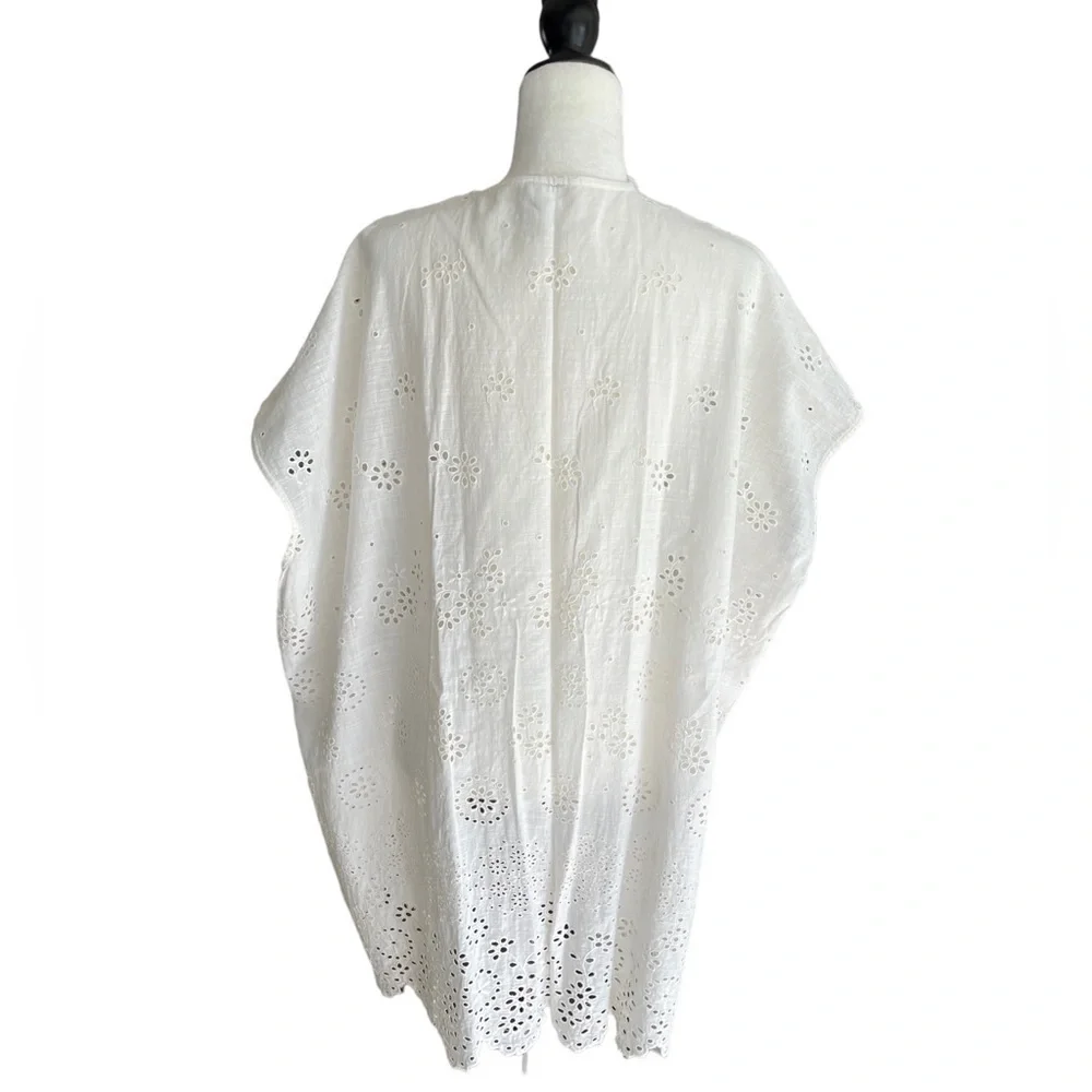 J.CREW (Spring 2020) Open beach poncho in eyelet size M/L